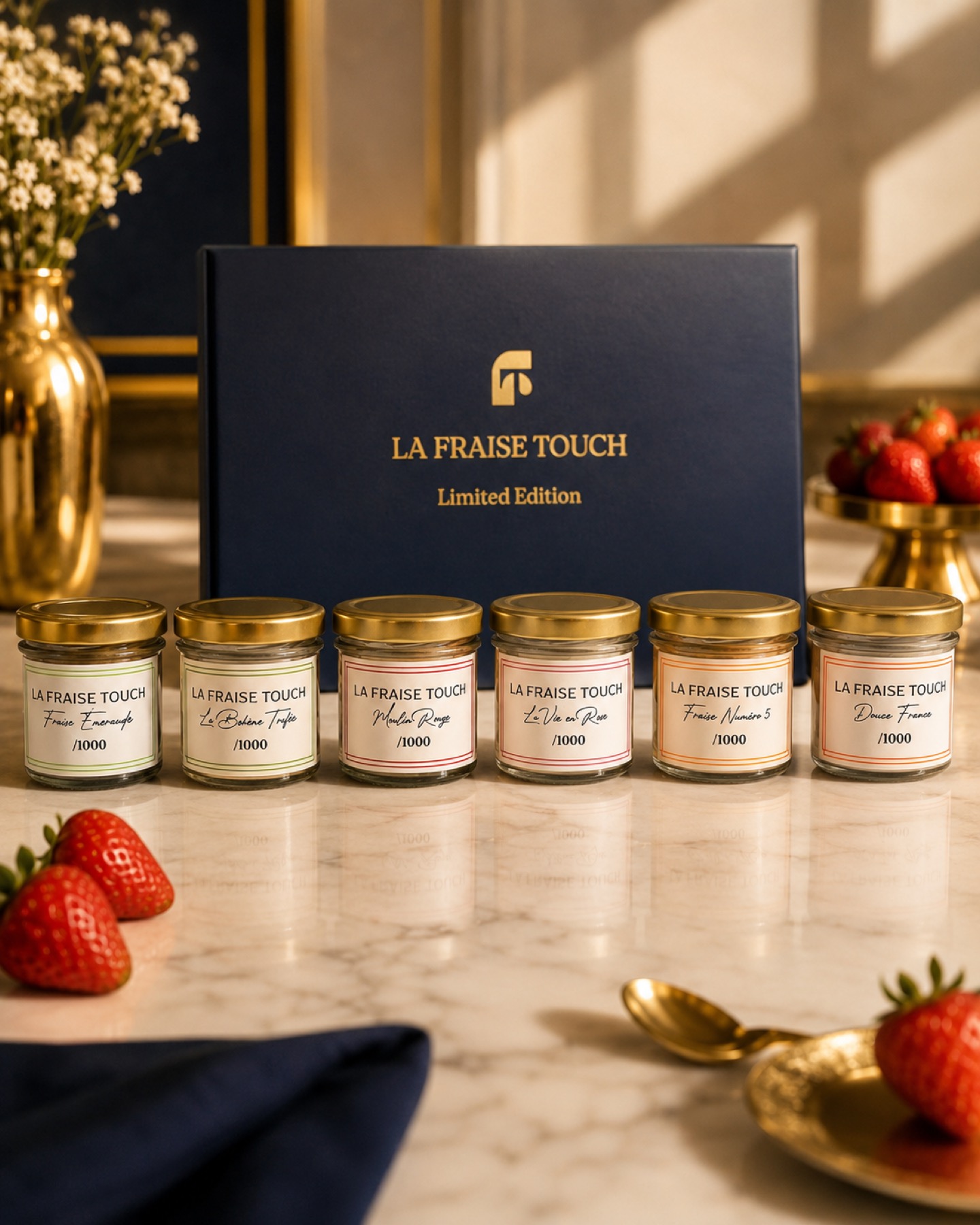 Collection La Fraise Touch — pots et coffrets édition limitée